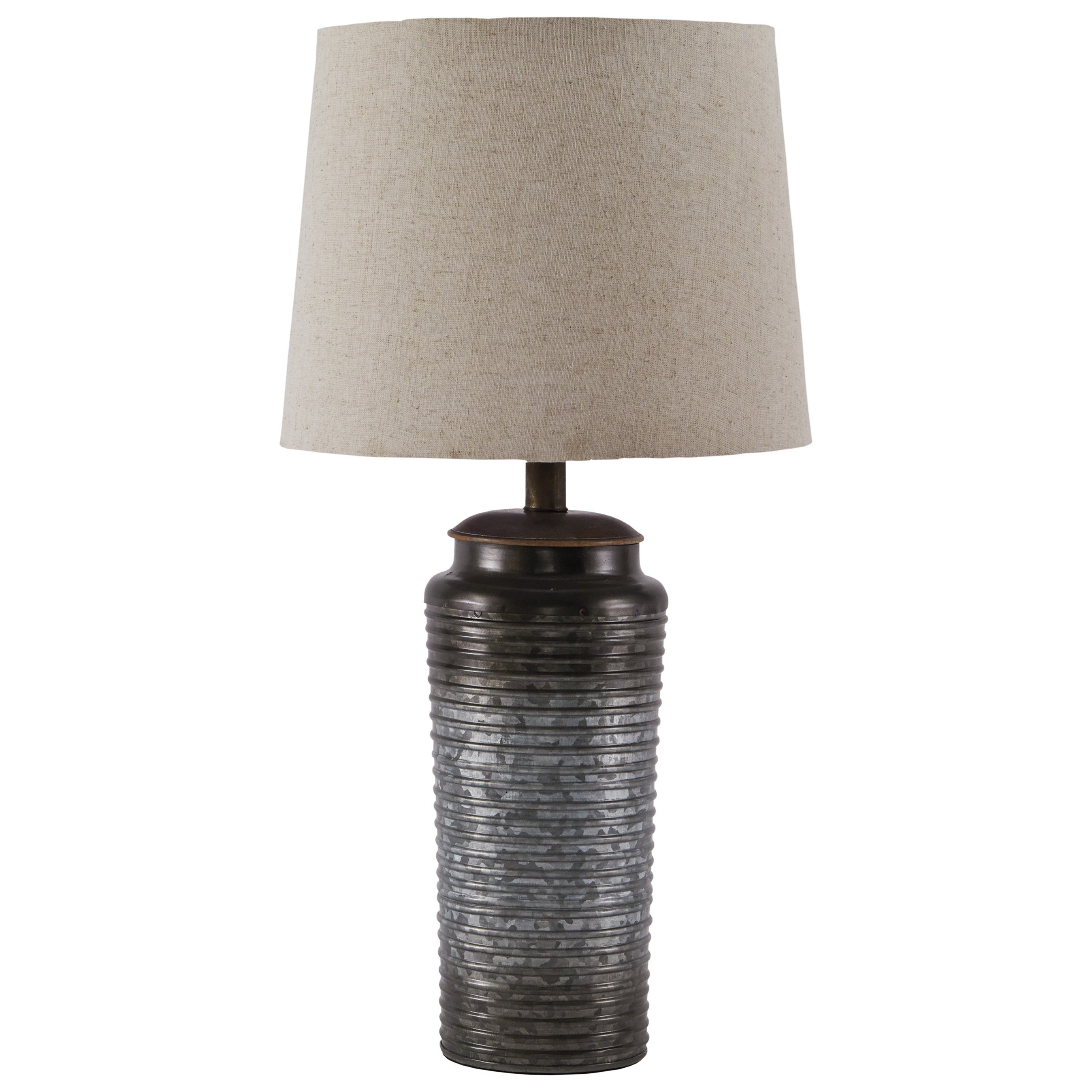 Galvanized metal discount table lamp